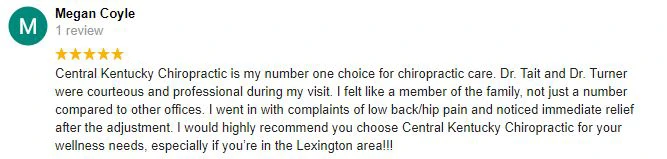 Chiropractic Lexington KY Patient Testimonial Megan Coyle